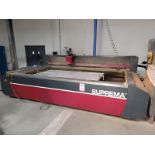 2009 MITSUBISHI SUPREME WATERJET, 12’ X 6’ TABLE, SINGLE HEAD, MITSUBISHI M700 CNC CONTROL, KMT