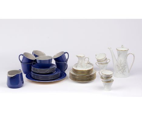 Rosenthal/A coffee service for six, including coffee pot, milk jug, sugar basin, cups, saucers and side plates (21)/together 