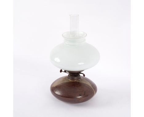 Ray Finch (1914-2012) for Winchcombe Pottery, a stoneware lamp base of squat circular form, glazed and incised, seal mark to 