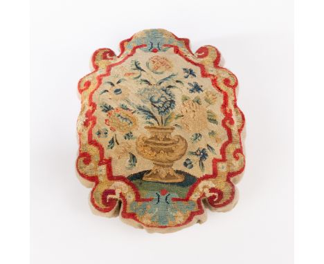 A cushion with a tapestry fragment cover CONDITION REPORT: 48cm x 36cm 