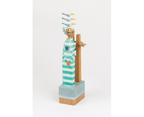 Jane Ryan for OPI, Love Machine with Three Guls, a wooden automaton, 35cm high CONDITION REPORT: ARR Artist's Resale Right ma