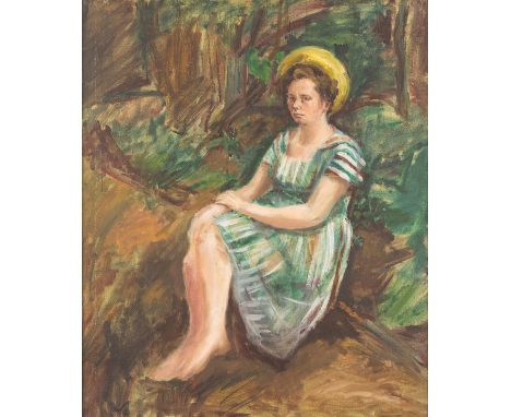 Julia Trevelyan Oman (1930-2003)/Self-Portrait/oil on canvas, 76cm x 67cm/Note: Found amongst the sitter's studio on her deat
