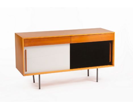 Robin Day (1923-2003)/A 'Hilleplan' unit B sideboard, designed circa 1953 for Hille, the walnut cased cabinet with two short 