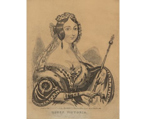 J K Green (19th Century)/Queen Victoria/print, 23cm x 19cm and/two other prints  Provenance: Property of Sir Roy Strong CH, F