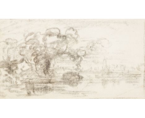 John Varley OWS (British 1778-1842)/Composition Sketch for a Landscape/inscribed on label verso/pencil, 8cm x 13cm/Note: Varl
