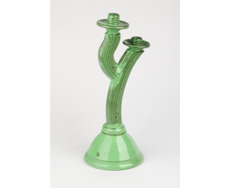 Clive Davies (born 1939), a pottery candlestick in the form of a cactus, 42cm high CONDITION REPORT: Good condition ARR Artis
