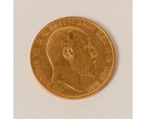 An Edward VII gold sovereign, Perth 1906 CONDITION REPORT: Some faint scratches and light wear.  We have put the coin in a co