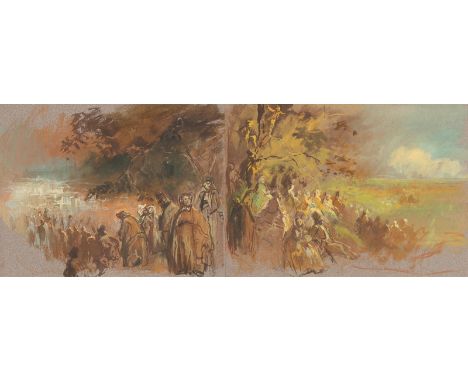 Lila de Nobili (1916-2002)/Design for a Crowd Scene from Tony Richardson's 1968 film 'The Charge of the Light Brigade'/waterc