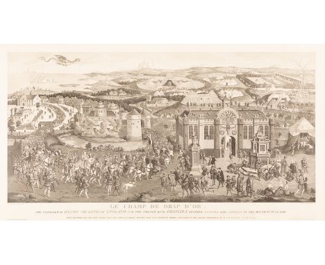 James Basire the Elder (1730-1802)/'Le Champ de Drap d'Or'/re-print, originally published 1774/engraving, 56cm x 114.5cm/Note