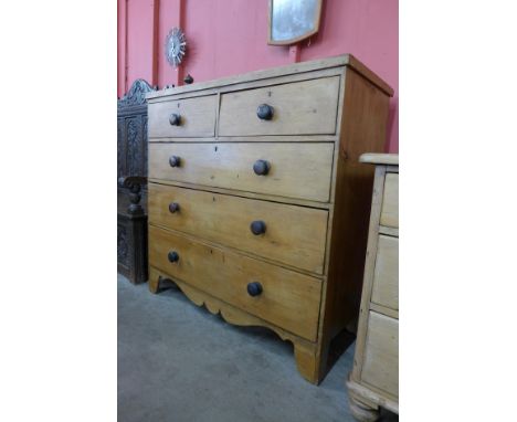 A George III pine chest of drawers 