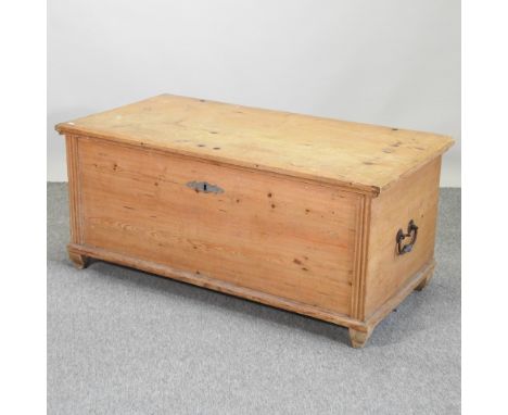 A Victorian pine trunk, 126cm
