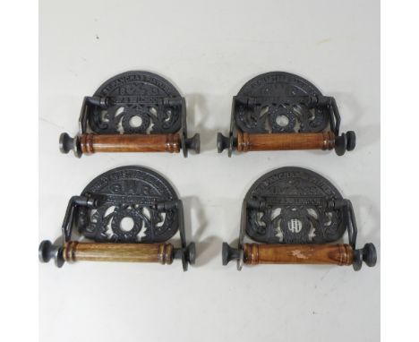 A set of four metal vintage style GWR toilet roll holders