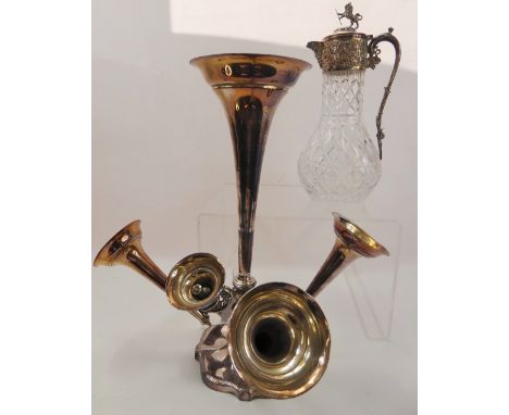 Miscellaneous Silver Plate, including a Victorian epergne. (waf)