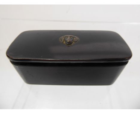 A Georgian Black-Lacquer Snuff Box, approx 10 x 4 cms.