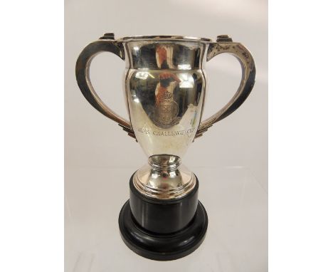 A Silver Twin-Handled Golfing Challenge Cup, Birmingham hallmark, dated 1939, approx 162 gms, mm R & D.