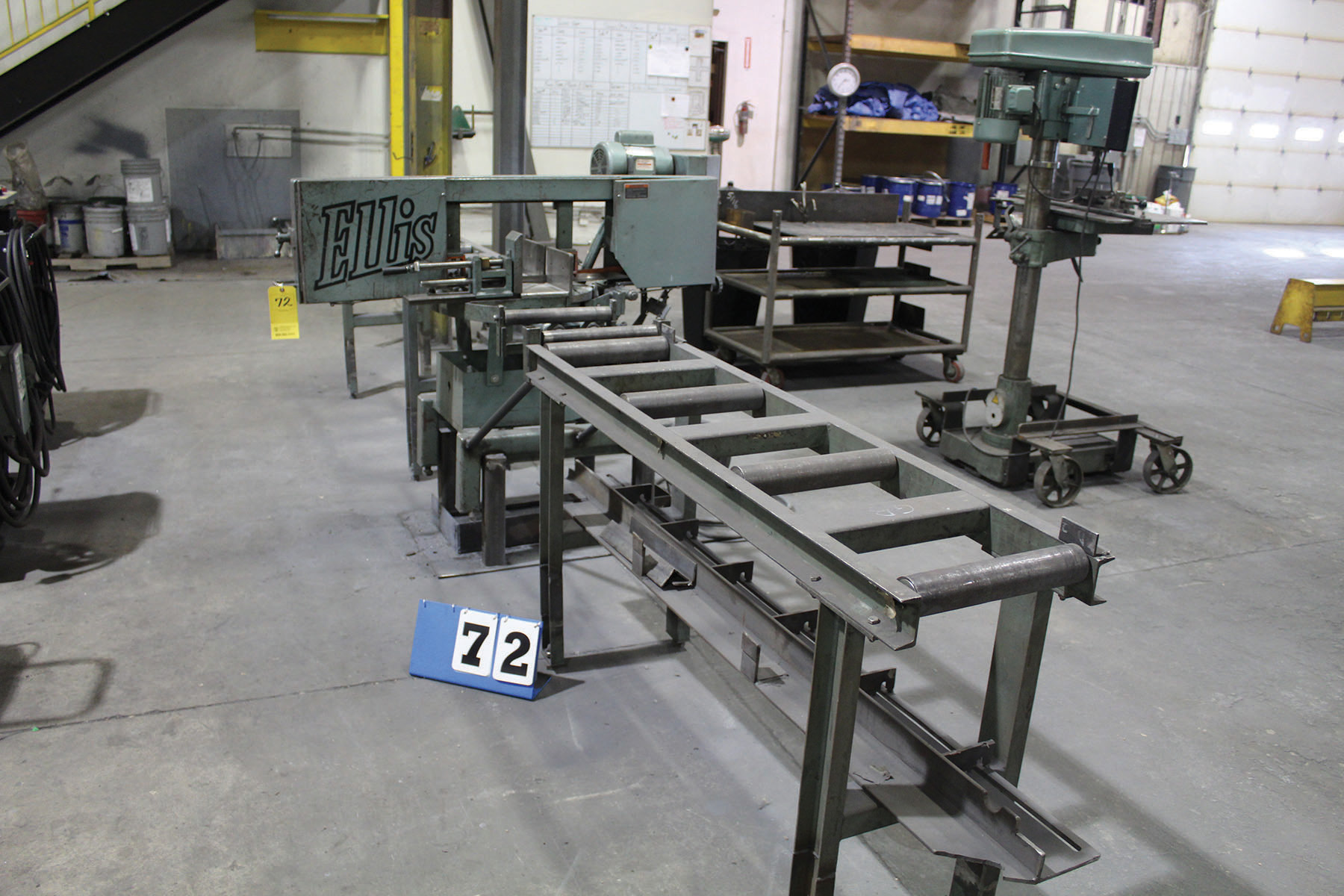 ELLIS HORIZONTAL BAND SAW; MODEL 1600, 10'' SAW CAP, 10'' X 1'' X 5/8