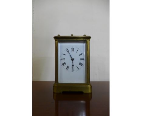 A 19th Century French brass repeater carriage clock 