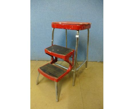 A 1960's metamorphic step stool 