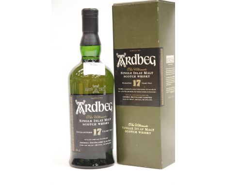 Ardbeg 17 year old single Islay malt scotch whisky in card carton, 70cl 40% vol. P&P Group 2 (£18+VAT for the first lot and £