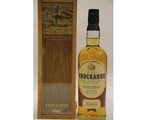Bottle of 1982 Knockando single malt scotch whisky with case by Justerini &amp; Brooks bottled 1996, 70cl, 40% vol. P&amp;P G