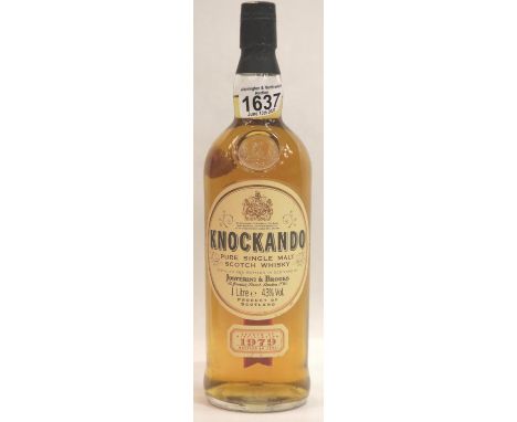 Bottle of 1979 Knockando single malt scotch whisky, bottled in 1994 by Justerini &amp; Brooks 43% vol 1 ltr. P&amp;P Group 2 