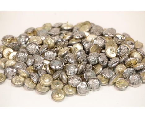 Approximately 150 Powys Fire Brigade metal buttons by London Badge &amp; Button Co. P&amp;P Group 2 (£18+VAT for the first lo
