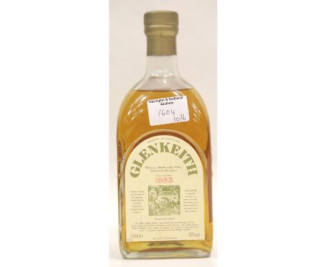Glenkeith single highland malt scotch 1lt 43% vol. P&amp;P Group 2 (£18+VAT for the first lot and £2+VAT for subsequent lots)