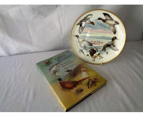 A First Edition signed book "Open Season" by Rodger McPhail and a Coalport Fine Bone China Plate Limited Edition - McPhail's 