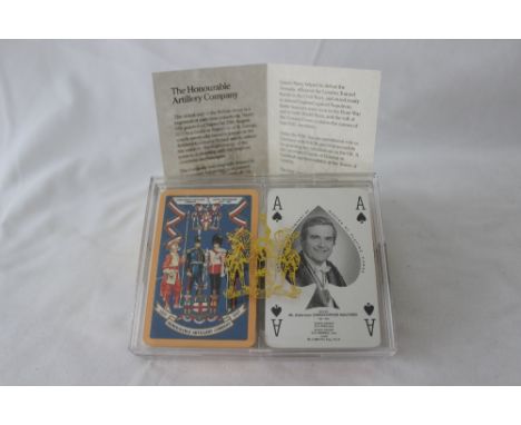 A unused boxed set of playing cards commemorating the 450th Anniversary of The Honourable Artillery Company