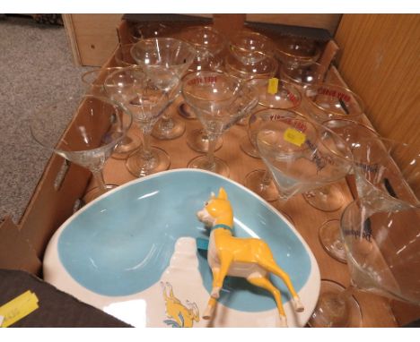 A QUANTITY OF BABYCHAM COLLECTABLE'S ETC TO INCLUDES GLASSES, CERAMIC BOWL AND PLASTIC MODEL A/F 