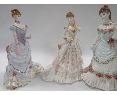 LIMITED EDITION ROYAL WORCESTER FIGURINE " THE JEWEL IN THE CROWN ", TOGETHER WITH THE "GOLDEN JUBILEE BALL AND " A ROYAL ANN