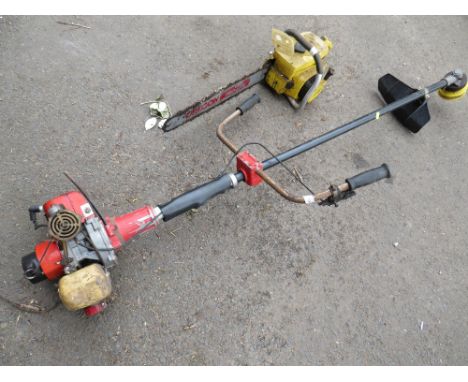 A PETROL ZENOAM STRIMMER AND A PETROL McCULLOCH CHAINSAW- A/F