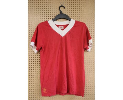 GEORGE BEST 1967 MATCH WORN MANCHESTER UNITED JERSEY AND A 1968 EUROPEAN CUP FINAL SIGNED PROGRAMMEGeorge Best was football’s