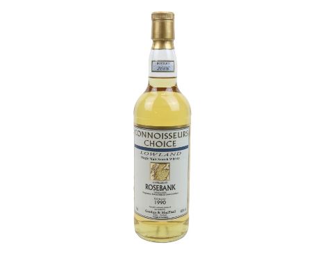 Rosebank 1990 16 Year Old Lowland Single Malt Scotch Whisky, Connoisseurs Choice bottling, bottled 2006, 40% vol 70cl