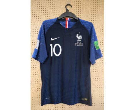 KYLIAN MBAPPE 2018 FIFA WORLD CUP FINAL MATCH ISSUED FRANCE JERSEYThis was France's third World Cup final. They also won in 1