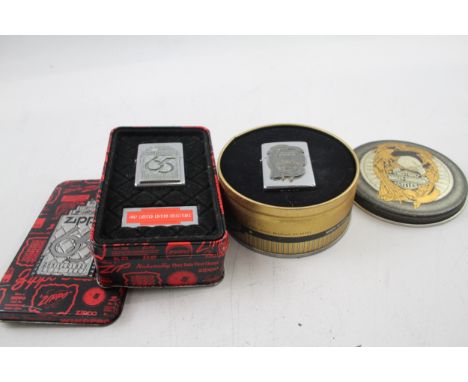 Zippo Lighters Inc. 65th Anniversary 1997 &amp; Harley Davidson 1994 Ltd Edition x 2 