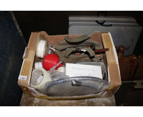 A box of plumbing tools