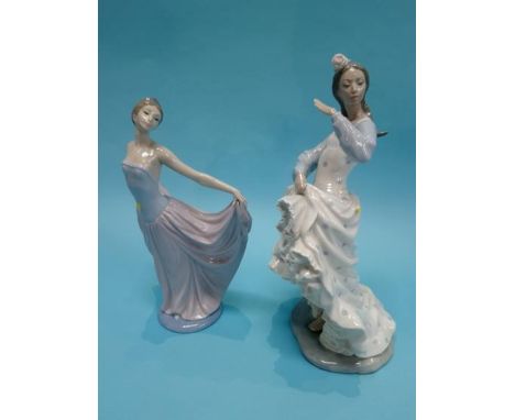 A Lladro and a Nao figure