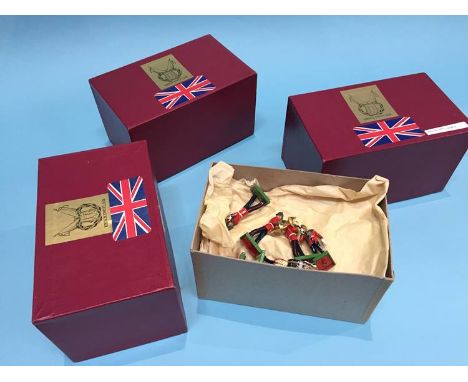 Various Britains sets in 'Under Two Flags' boxes to include Britains Band, Royal Artillery, Indian Army Elephant and Naval Gu