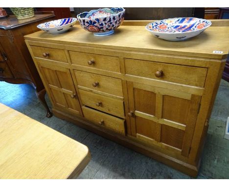 A Robert 'Mouseman' Thompson of Kilburn oak sideboard, 141 x 79cm