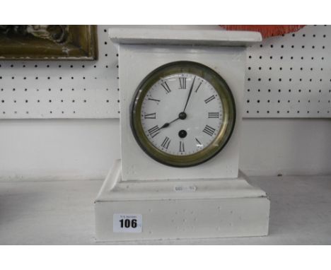 A 19TH CENTURY MANTLE CLOCK