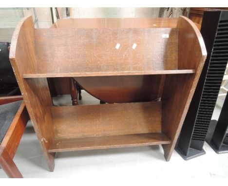 An oak book shelf or trough