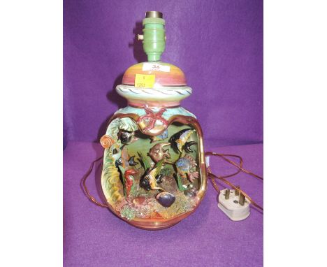 A vintage kitsch tropical fish light 
