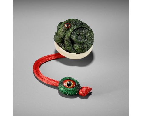 ALEXANDER DERKACHENKO: BIRTH OF A GREEN LIZARDBy Alexander Derkachenko, signed with the artist's markUkraine, late 1990s to e