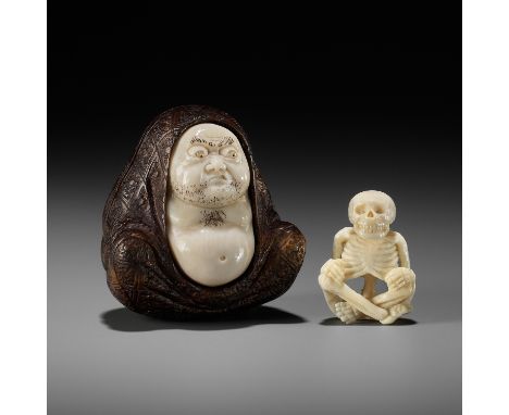 ALEXANDER DERKACHENKO: DARUMA DOLL WITH SKELETONBy Alexander Derkachenko, signed with the artist's markUkraine, late 1990s to