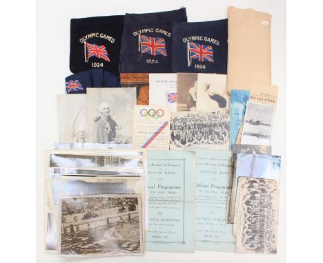 Lucy Morton: A collection of assorted memorabilia relating to the Paris 1924 Olympic Games, to include: an Olympic Identity C