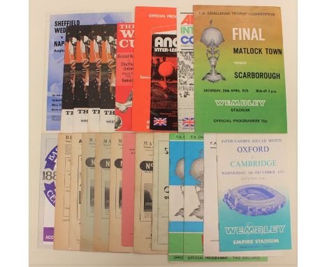 Miscellaneous: A collection of assorted non-league interest programmes to include local interest: Matlock Town, Belper Town, 