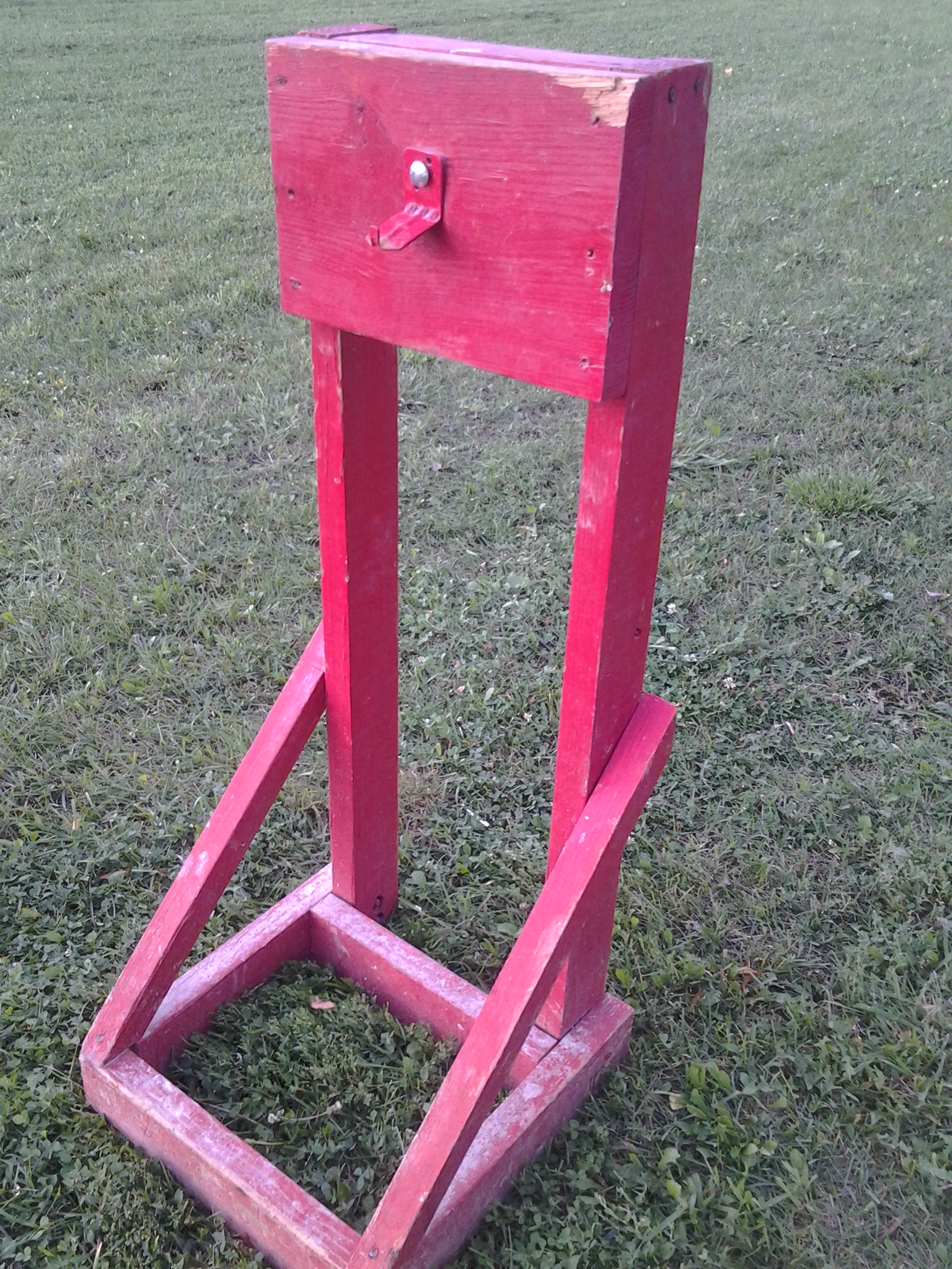 Lot of Job site Fire extinguisher holder / mounts, made of wood, makes