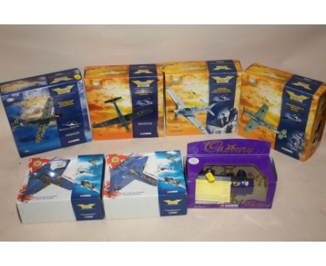COLLECTION OF CORGI 'THE AVIATION ARCHIVE' DIE CAST MODEL PLANES, TO INCLUDE MESSERSCHMITT 109E JG 26 'SCHLAGETER' ADOLF GALL
