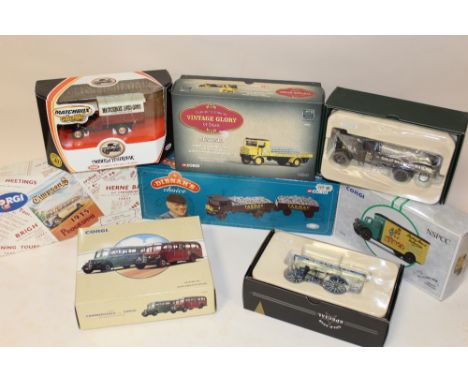 A TRAY OF BOXED DIE CAST MODEL TOY CARS AND VEHICLES TO INCLUDE CORGI DIBNAH'S CHOICE, CORGI VINTAGE GLORY OF STEAM SENTINEL,